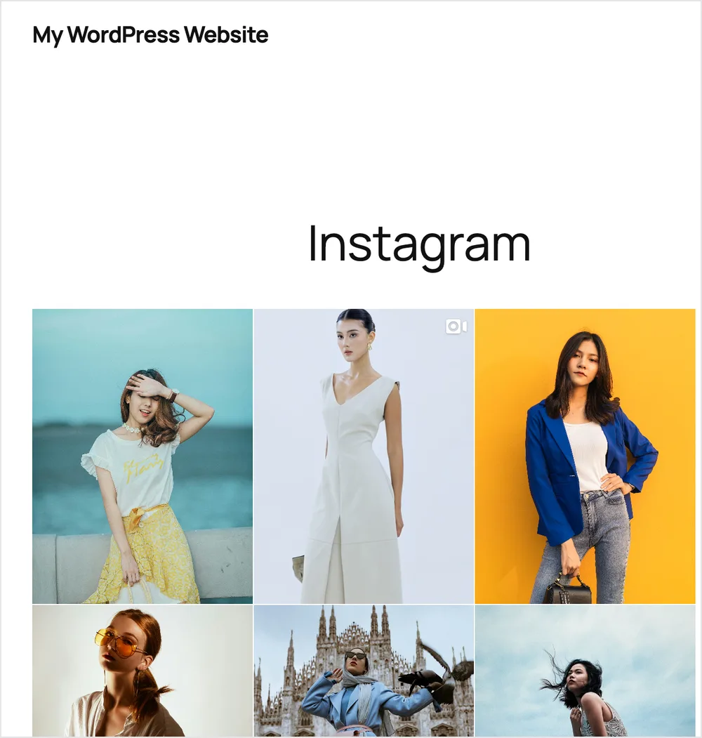 公開したページに、Instagramの最新の投稿が表示されます