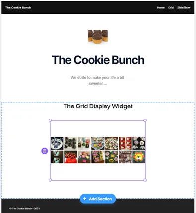 An Instagram grid in a resized Framer Embed element