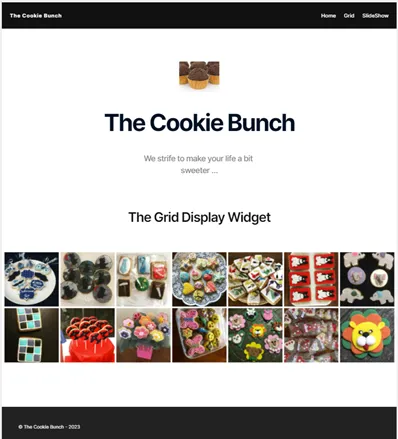 A Framer page preview with an Instagram grid under the heading