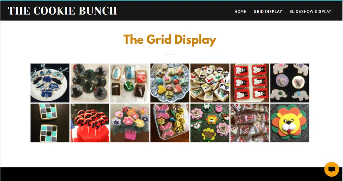A GoDaddy preview of a page with an Instagram grid under the heading