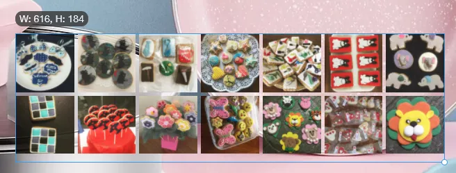 An Instagram grid in a Wix embed area with resize handles